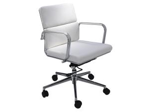 CEOC-017 | Ace Mid Back Office Chair, White -- Trade Show Furniture Rental